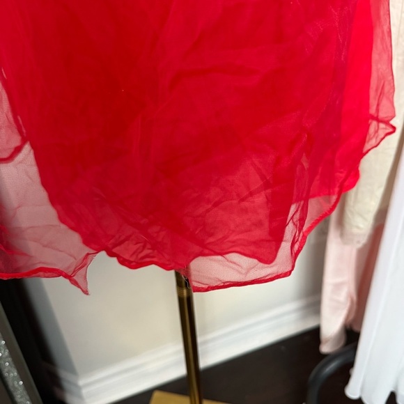 Vintage red babydoll Dress lingerie nightwear coquette L - Picture 5 of 8